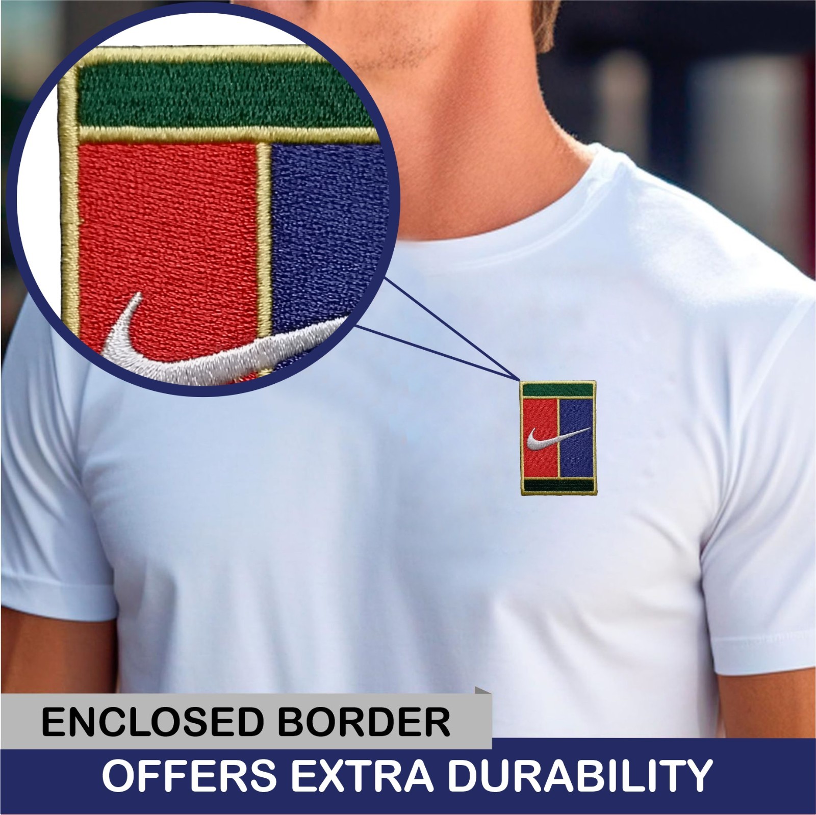Tennis Sportswear Brand Logo Iron On Patch - Sew Patch - Embroidered Patch