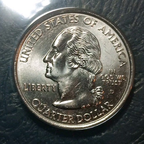 2002 D ANACS MS66 Ohio Reverse Rim Burr Mint Error Quarter