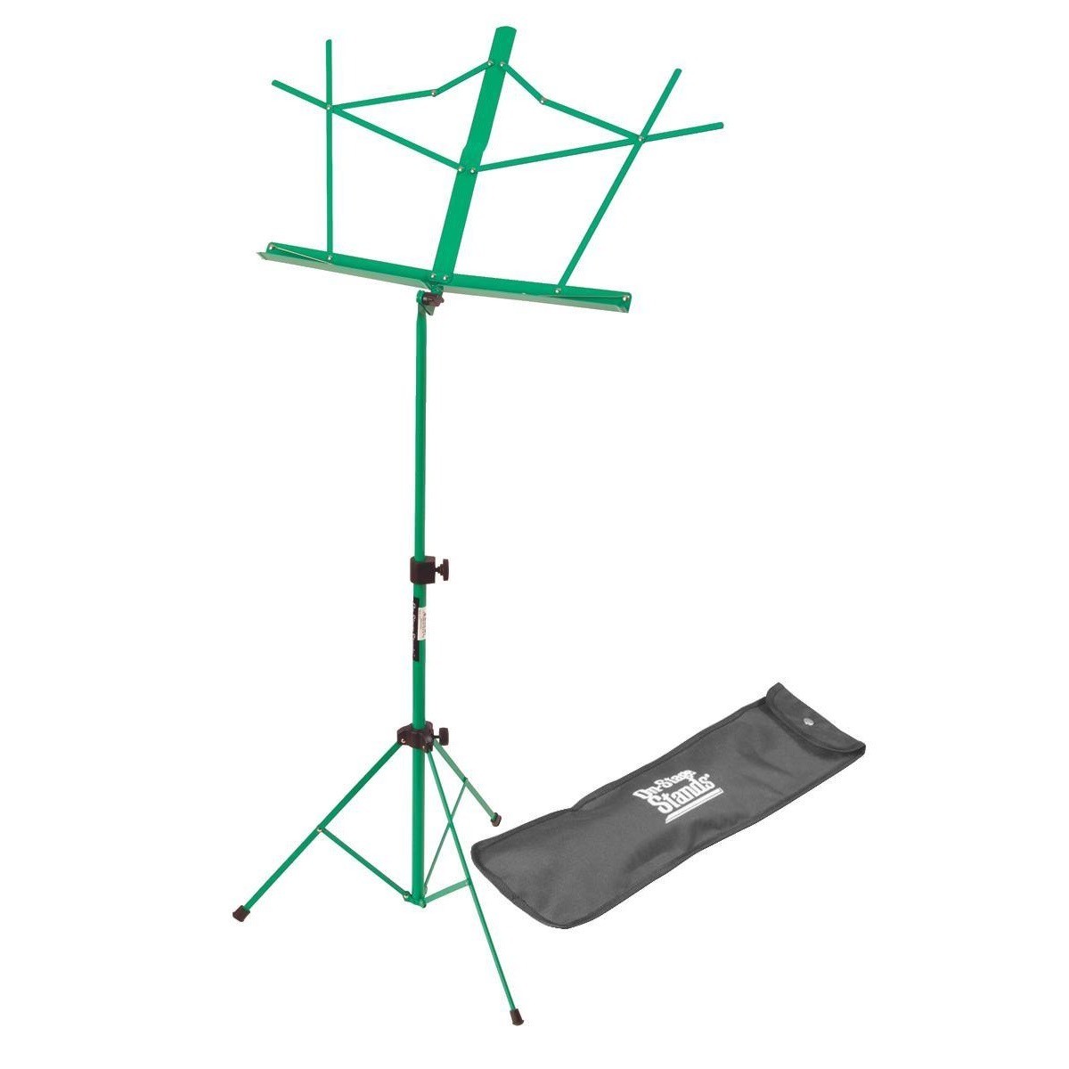 On-Stage SM7122GRB Compact Sheet Music Stand (Green with Bag) Concert Band