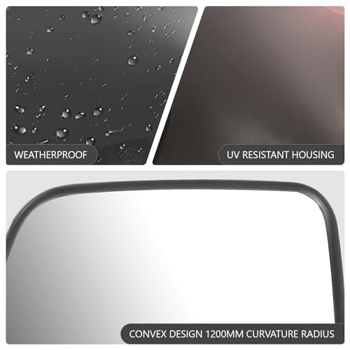 Front Pair of ATV SideView Mirror Fits 7/8" Handlebar Compatible Rectangular