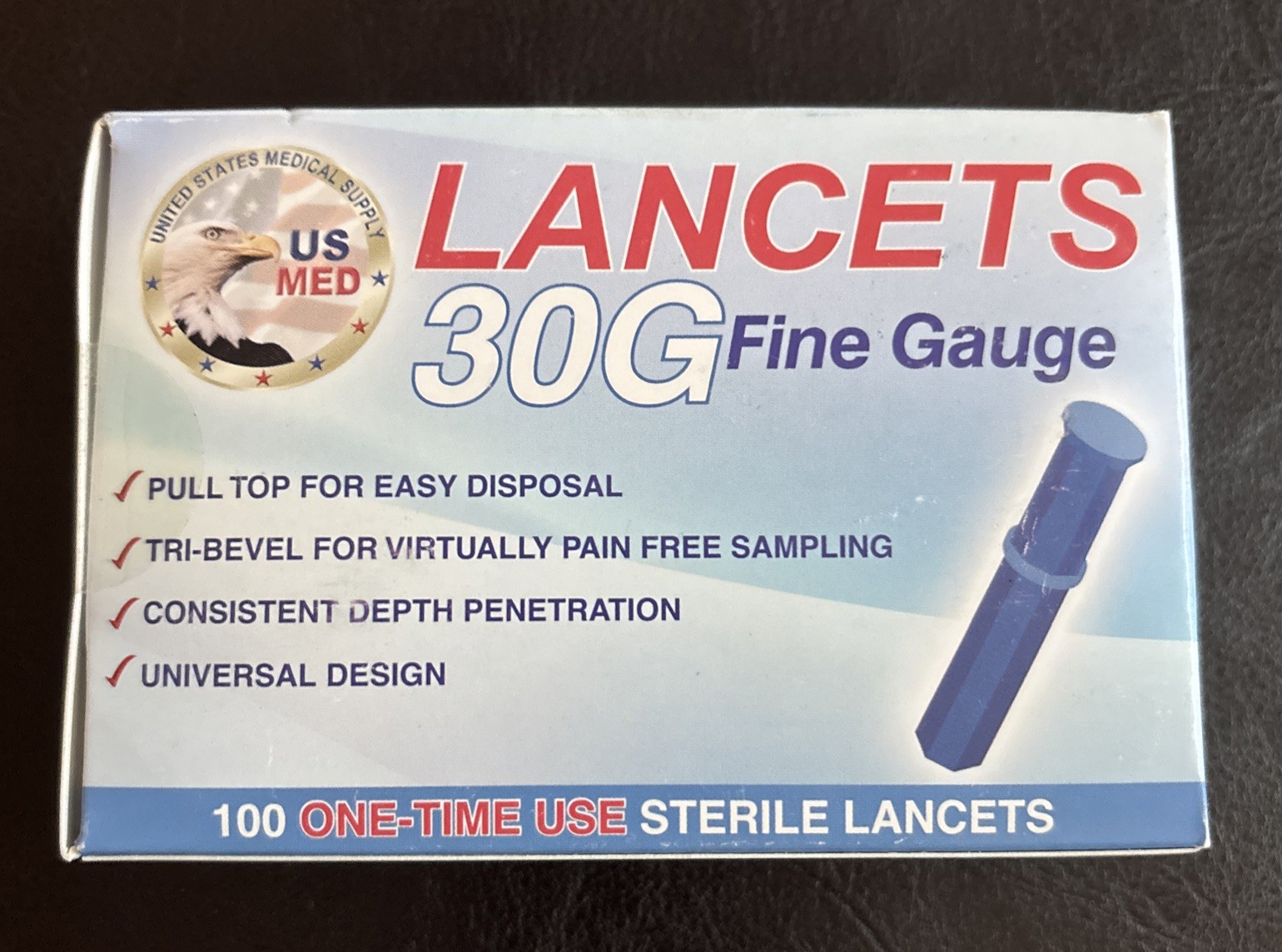 New Old Stock of Sterile Lancets One-Time Use 30G Fine Gauge