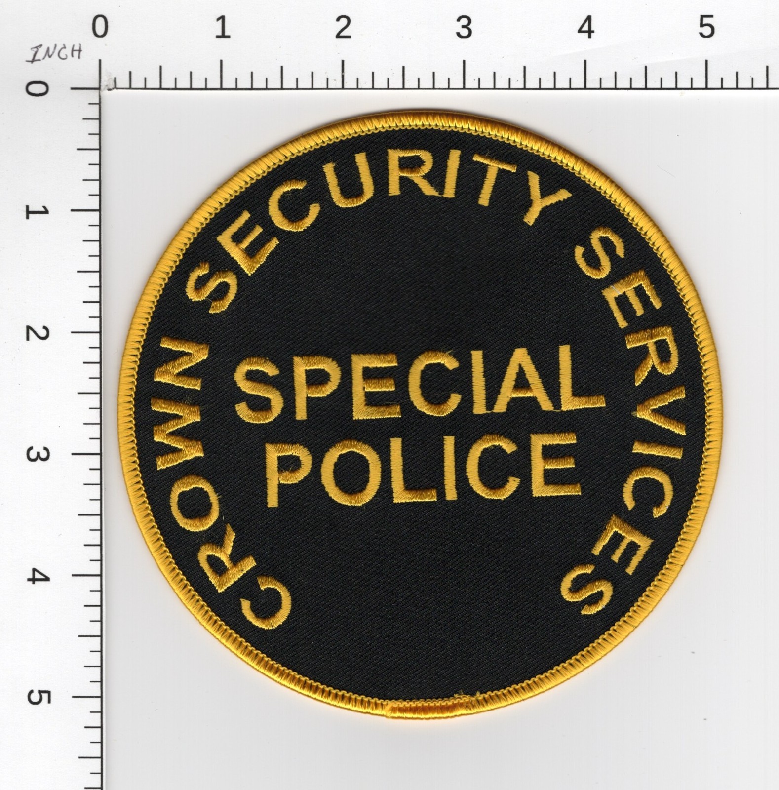 CROWN SECURITY SERVICES ^^ ( SPECIAL POLICE ) COLLECTIBLE EMBROIDERED PATCH