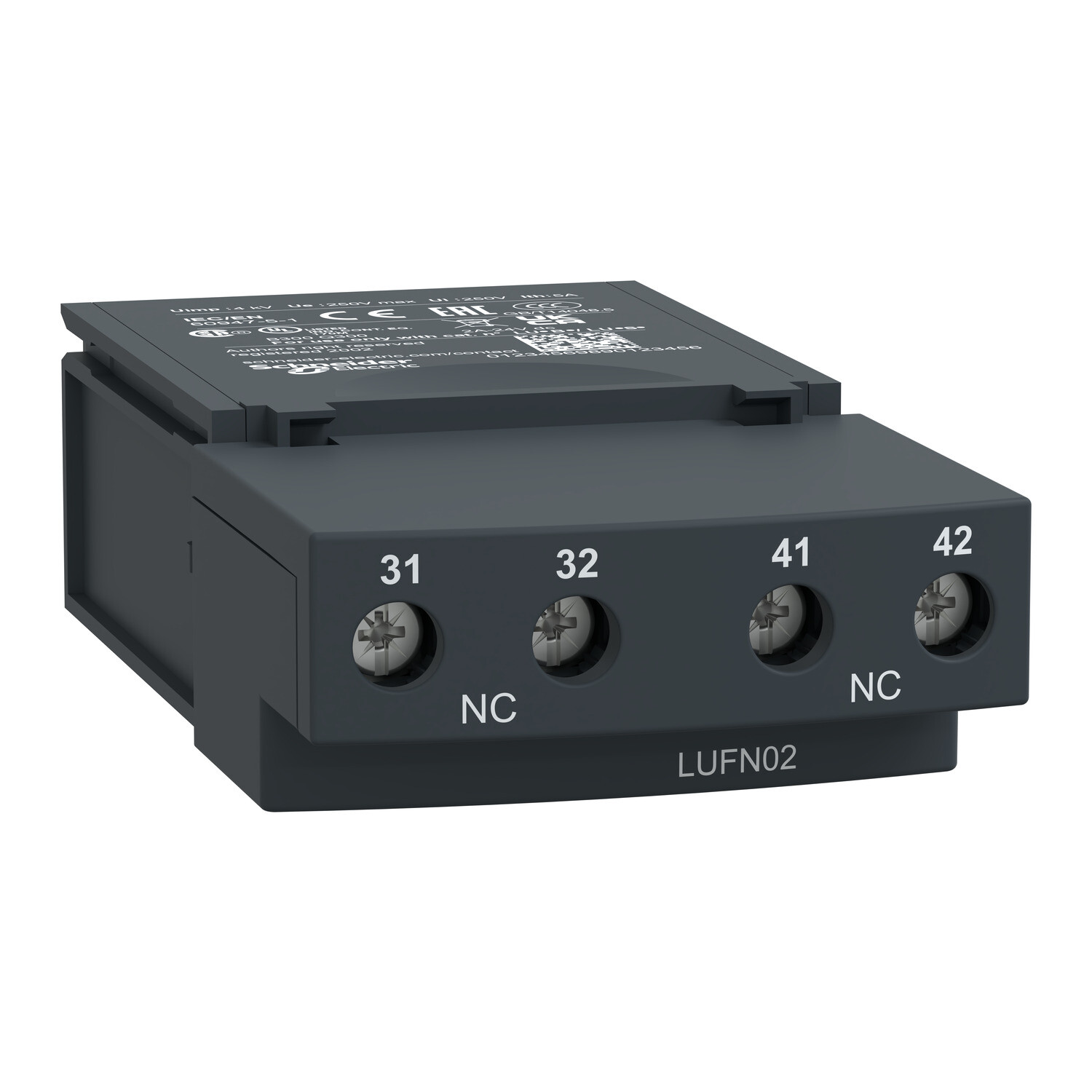 1pcs Schneider LUFN02 auxiliary contact module 2NC