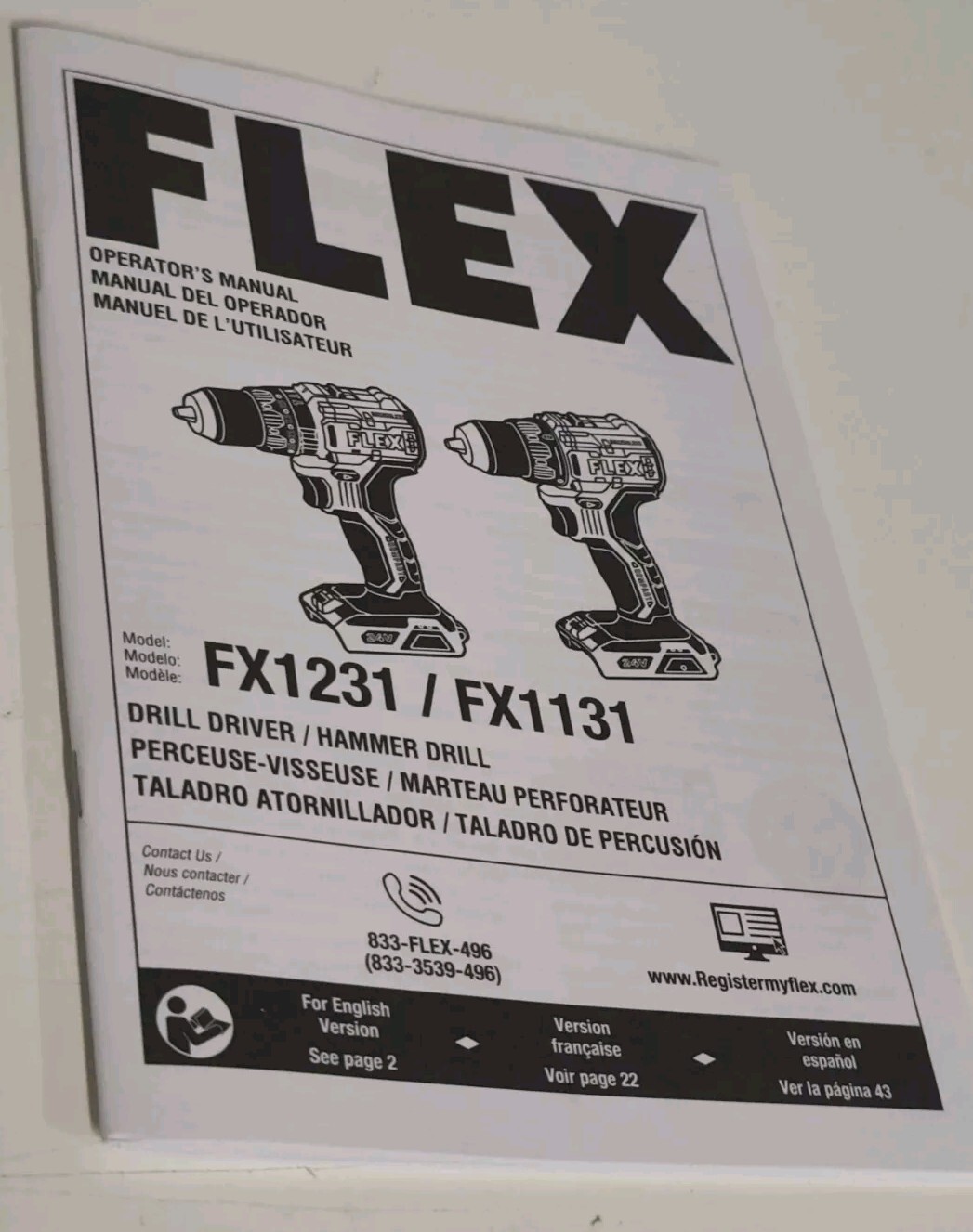 FLEX FX1131 24V 1/2" 2-Speed Compact Cordless Drill Driver —(TOOL ONLY) NEW !!!