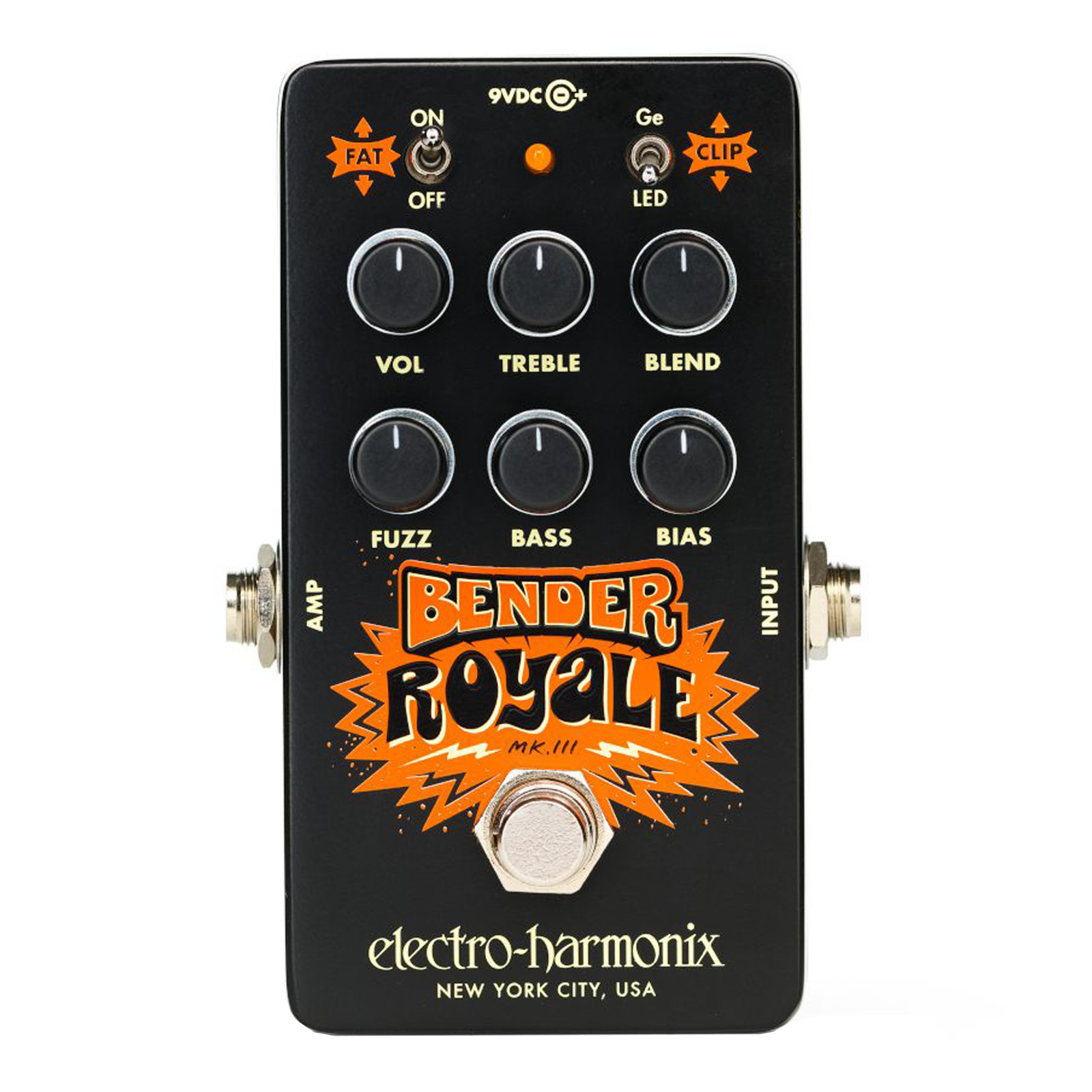 Electro-Harmonix Bender Royale Germanium Fuzz Pedal - Black