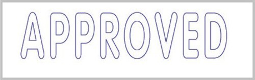 APPROVED Ultimark Stock Message Stamp 3/8" X 1-3/8" TMUapproved