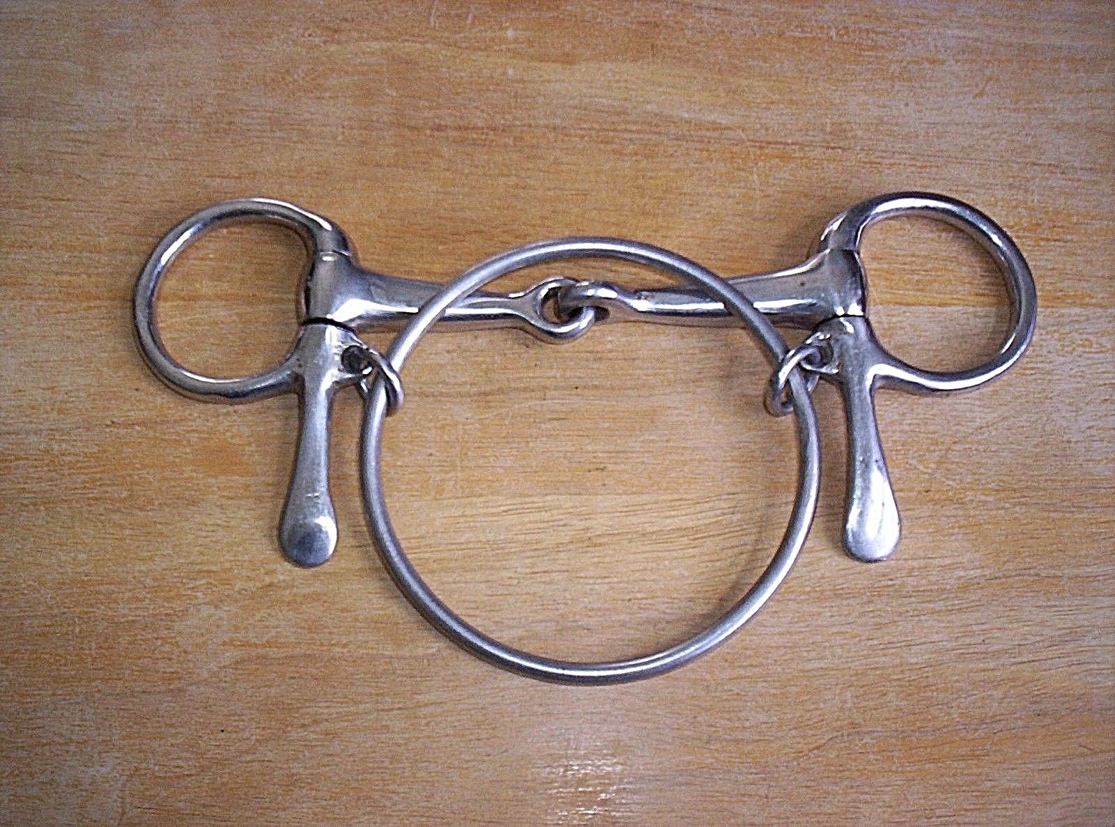Used Stainless Dexter Half Cheek Snaffle Ring Bit Racing Bit 5" Mouth