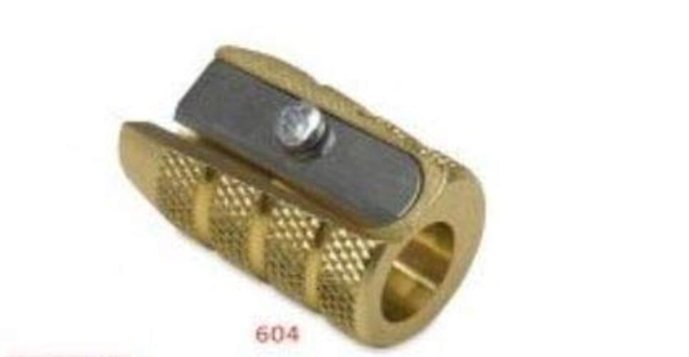 Mobius + Ruppert (M+R) Brass Artists Pencil Sharpener - 604 - Bullet/Grenade