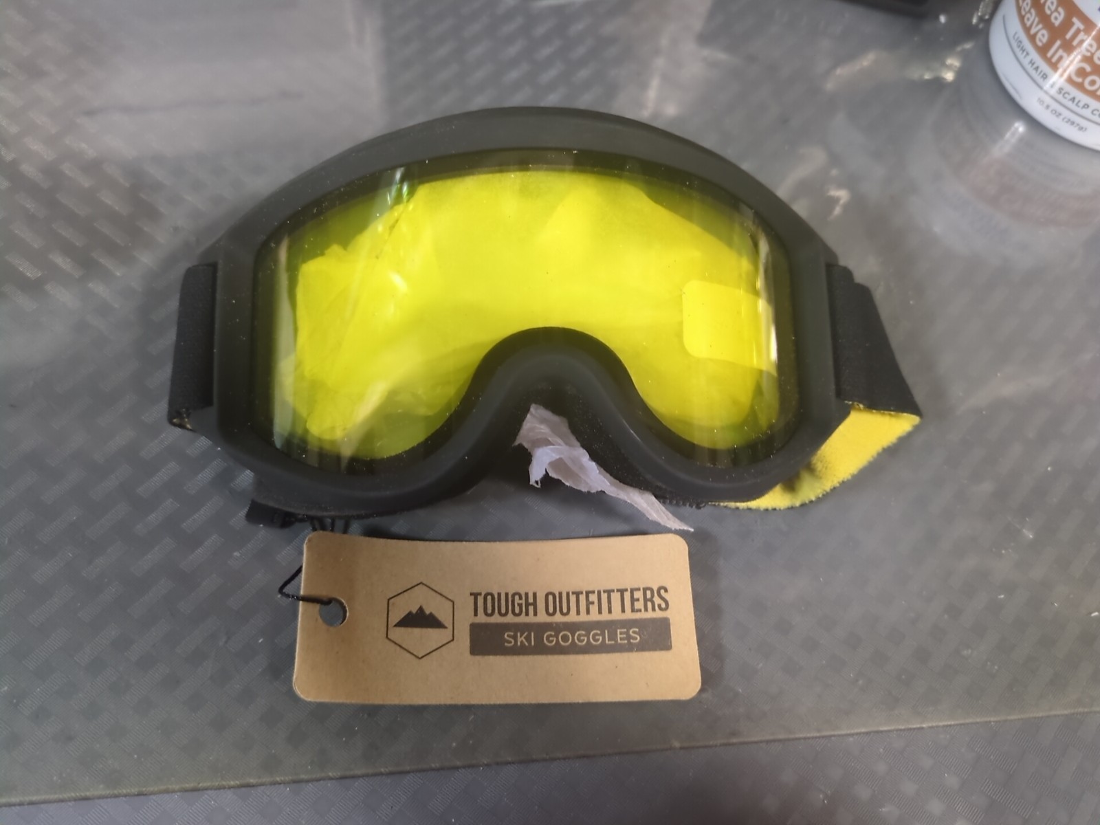 Tough Outfitters NEO SKI GOOGLES Black/Yellow Unisex Adult No Carry Pouch #TB11