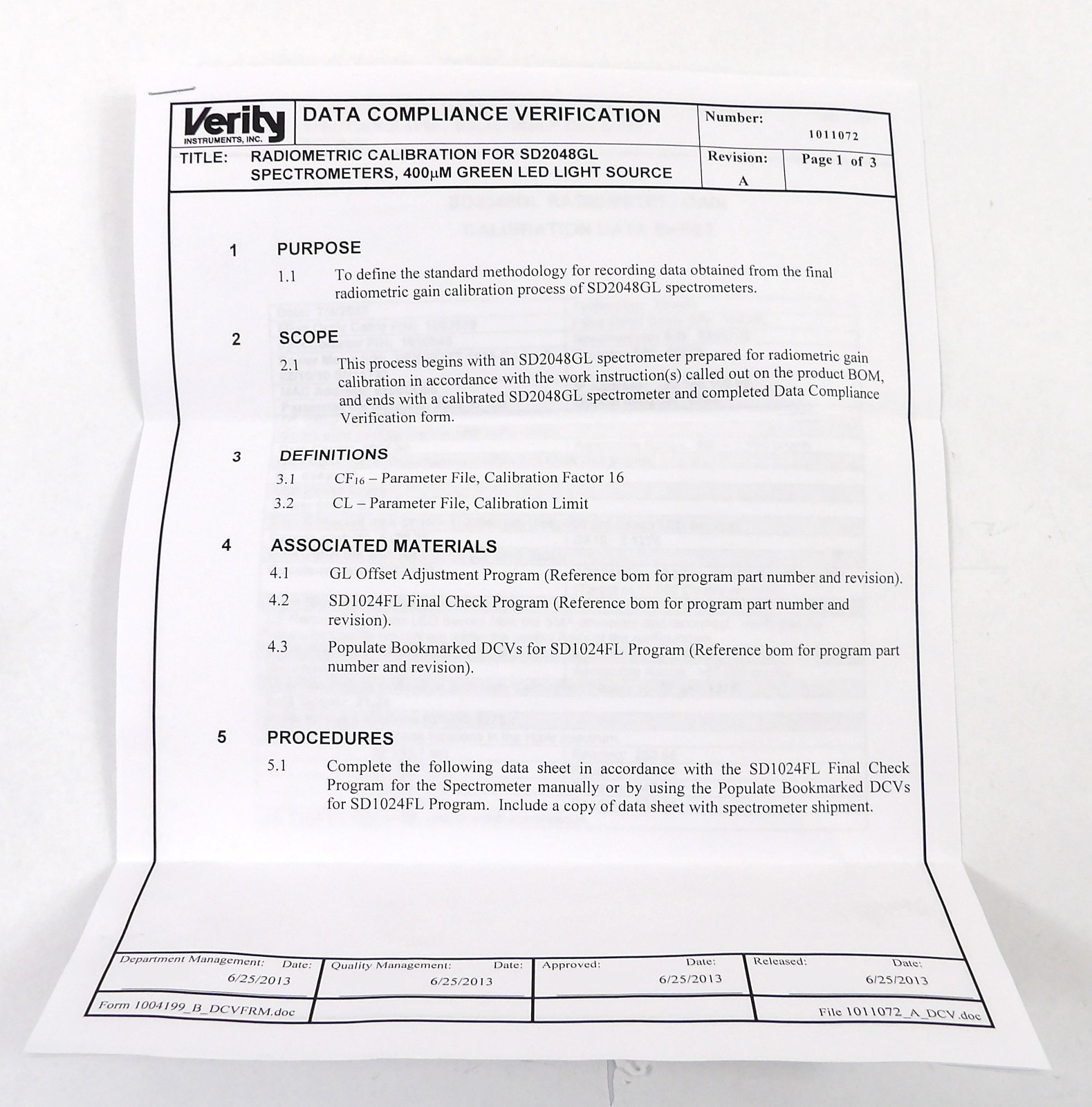 Verity Instruments 1010945 High Resolution Spectrometer SD2048GL New Surplus