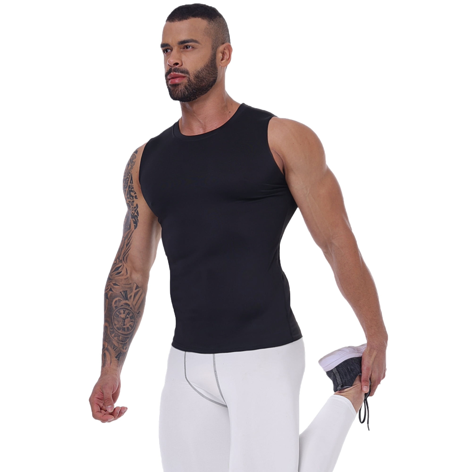 Compression Shirt Men Workout Base Layer Sleeveless TankTop Slimming Undershirt