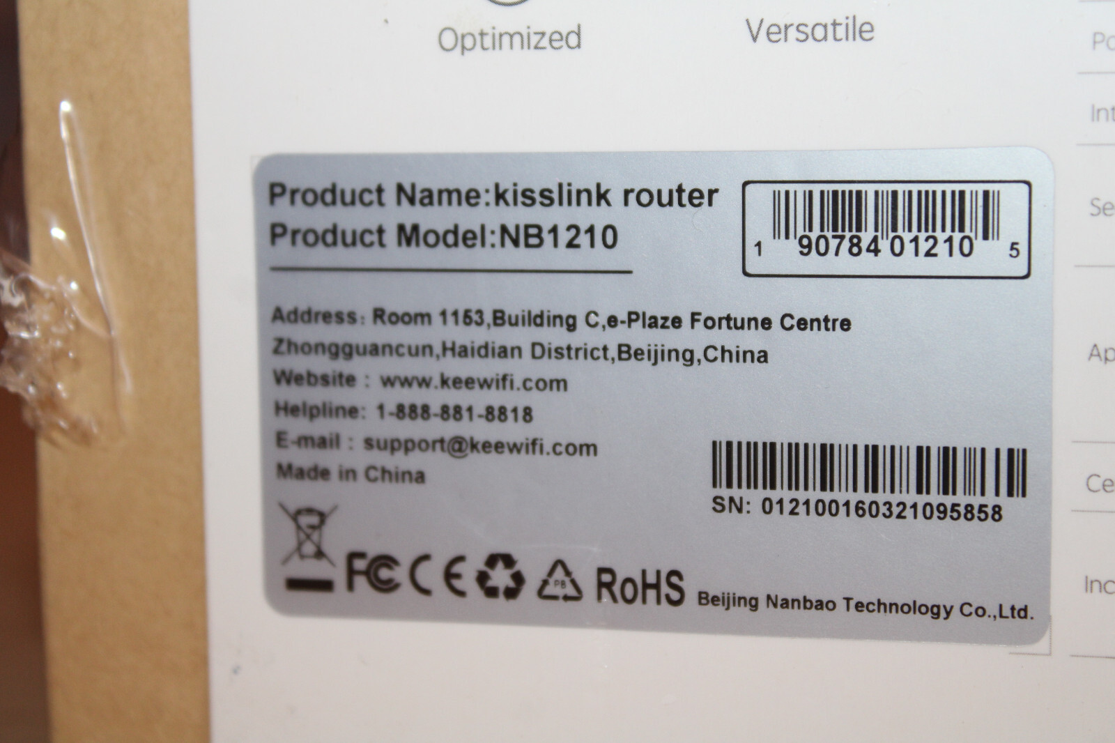 Keewifi kisslink Wireless Smart Wifi Router/Range Extender/Secue Repeater NB1210
