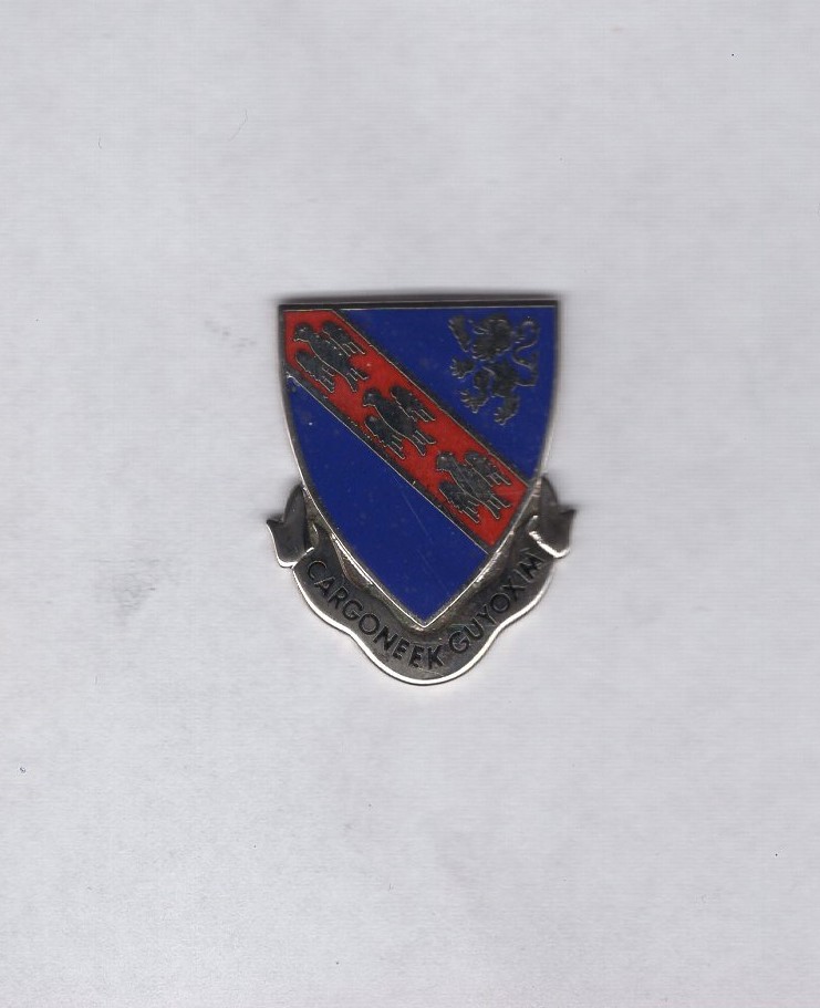 US Army 147th Infantry / Armored Regiment Armor Tank crest DUI badge c/b G-23