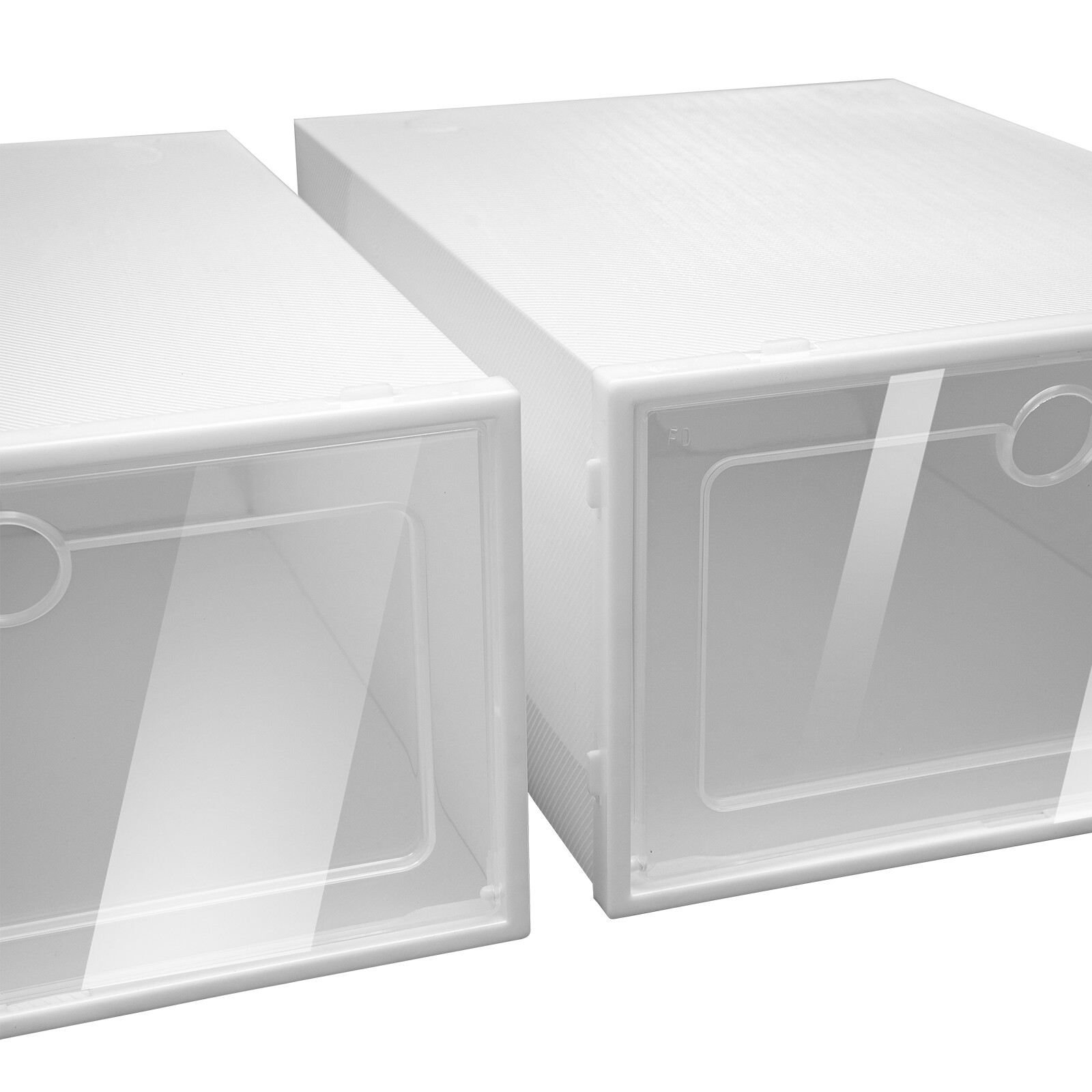 20pc Plastic Shoe Storage Boxes Waterproof PP Surface Foldable Stackable Storage