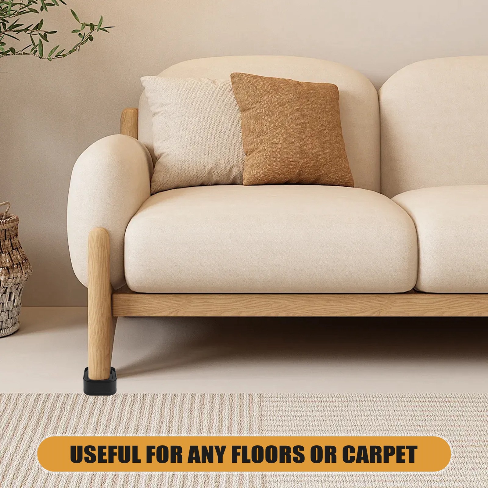 Furniture Risers Adjustable Bed Risers 1.38In Stackable Heavy Duty Bed8712