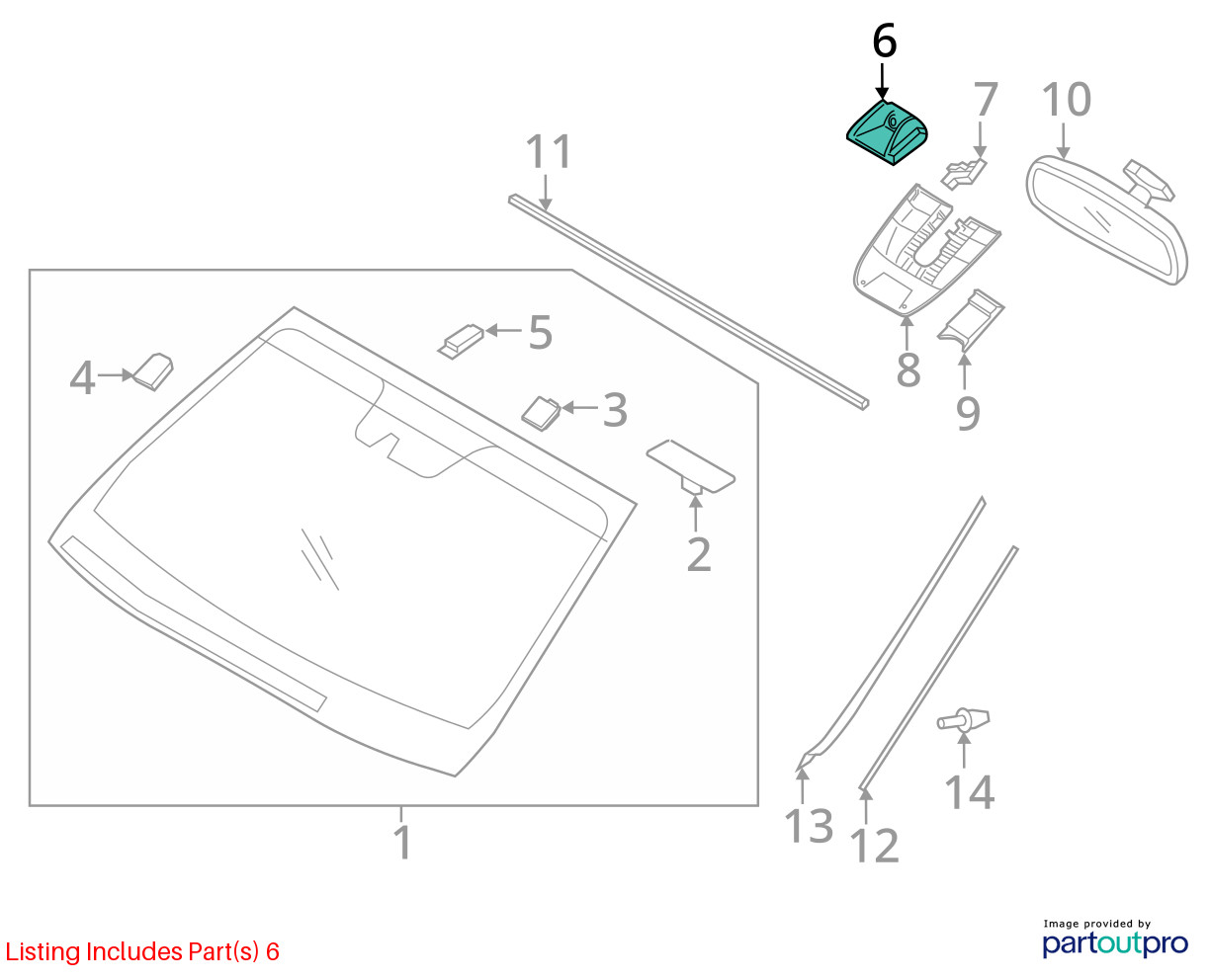 Camera/Projector Camera Front Windshield Fits 19-20 SANTA FE 1014448