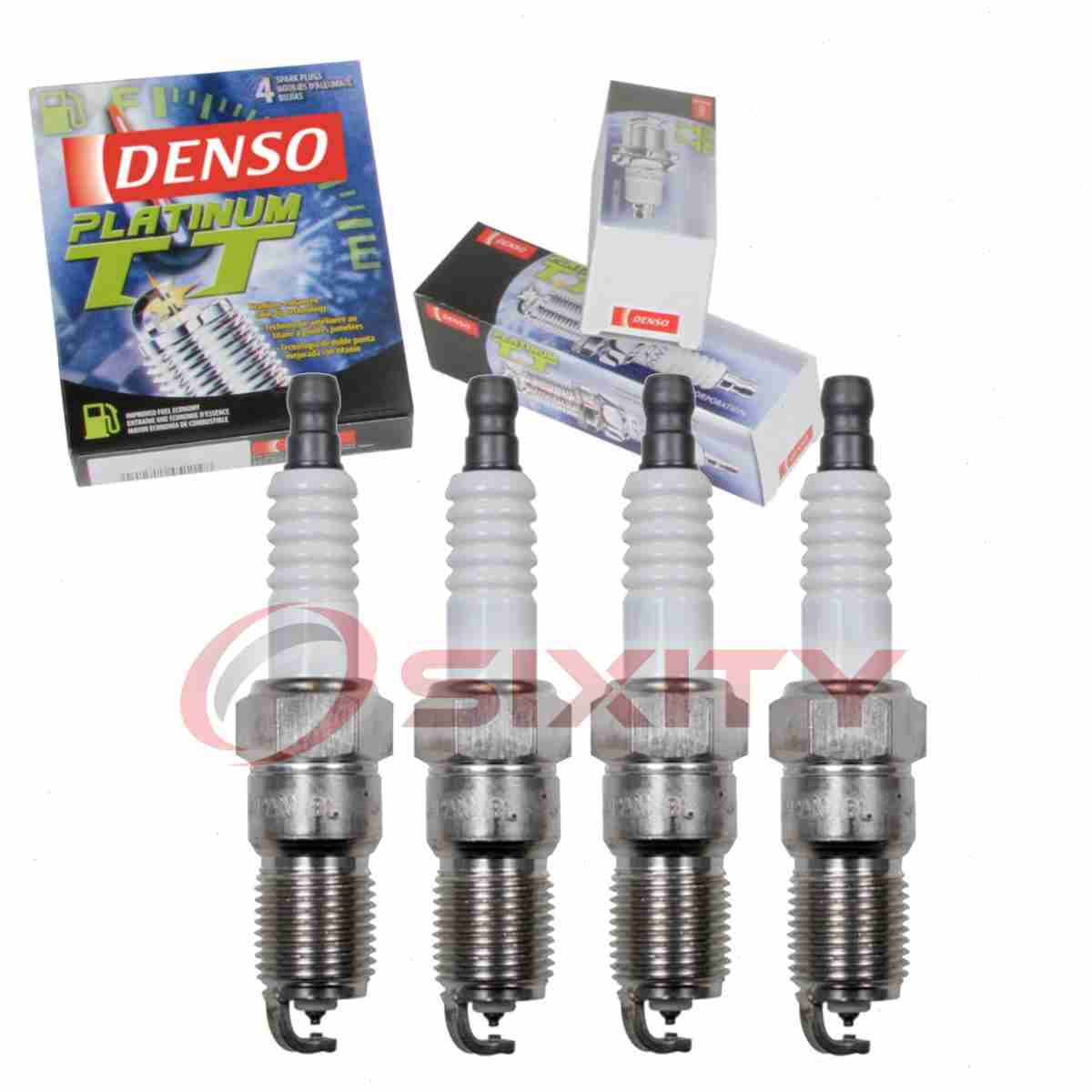 4 pc Denso Platinum TT Spark Plugs for 1981-1982 Ford Granada 2.3L L4 qe