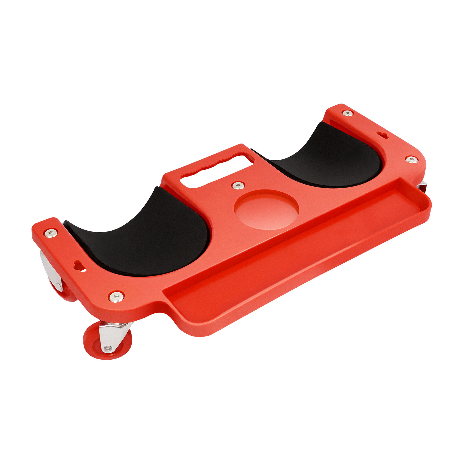 Rolling Knee Pads With Wheels Creeper Used For Tile Work Floor Construction Red