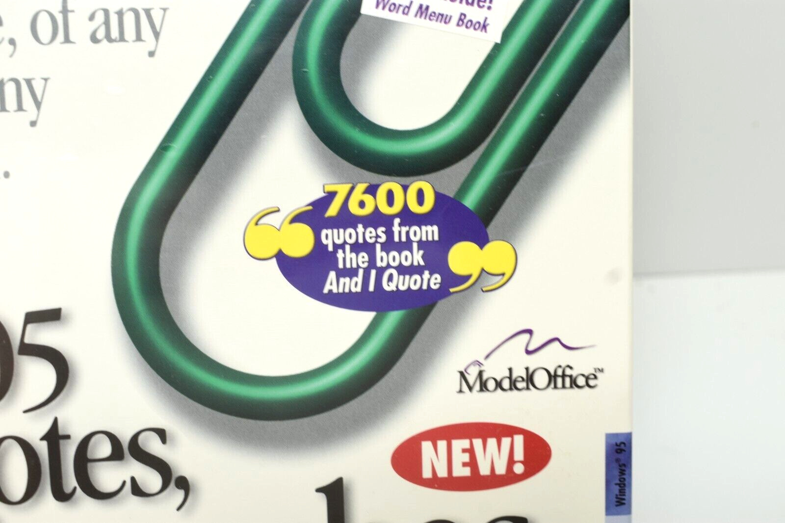 8005 Quotes, Speeches & Toasts Model Office PC, Mac, Windows, 1997 CD-ROM