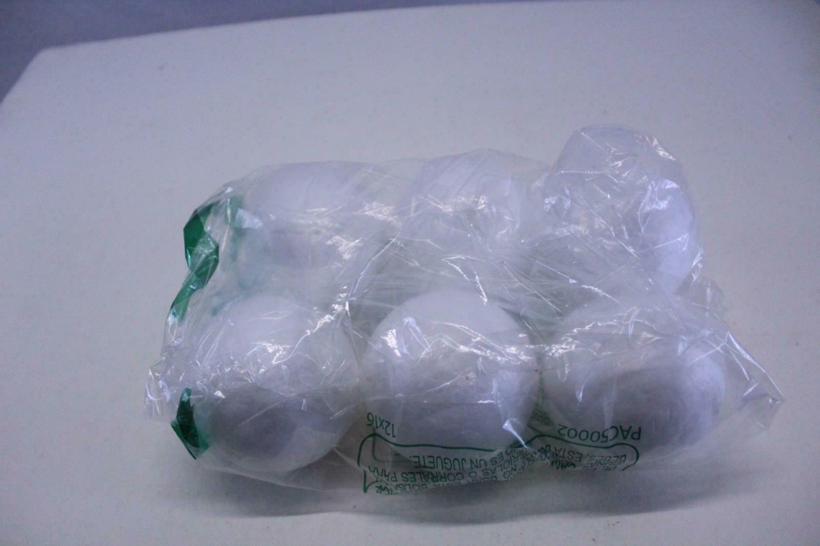 6 Poly Craft Foam 3'' Inch Balls For Kids Teachers & Artists