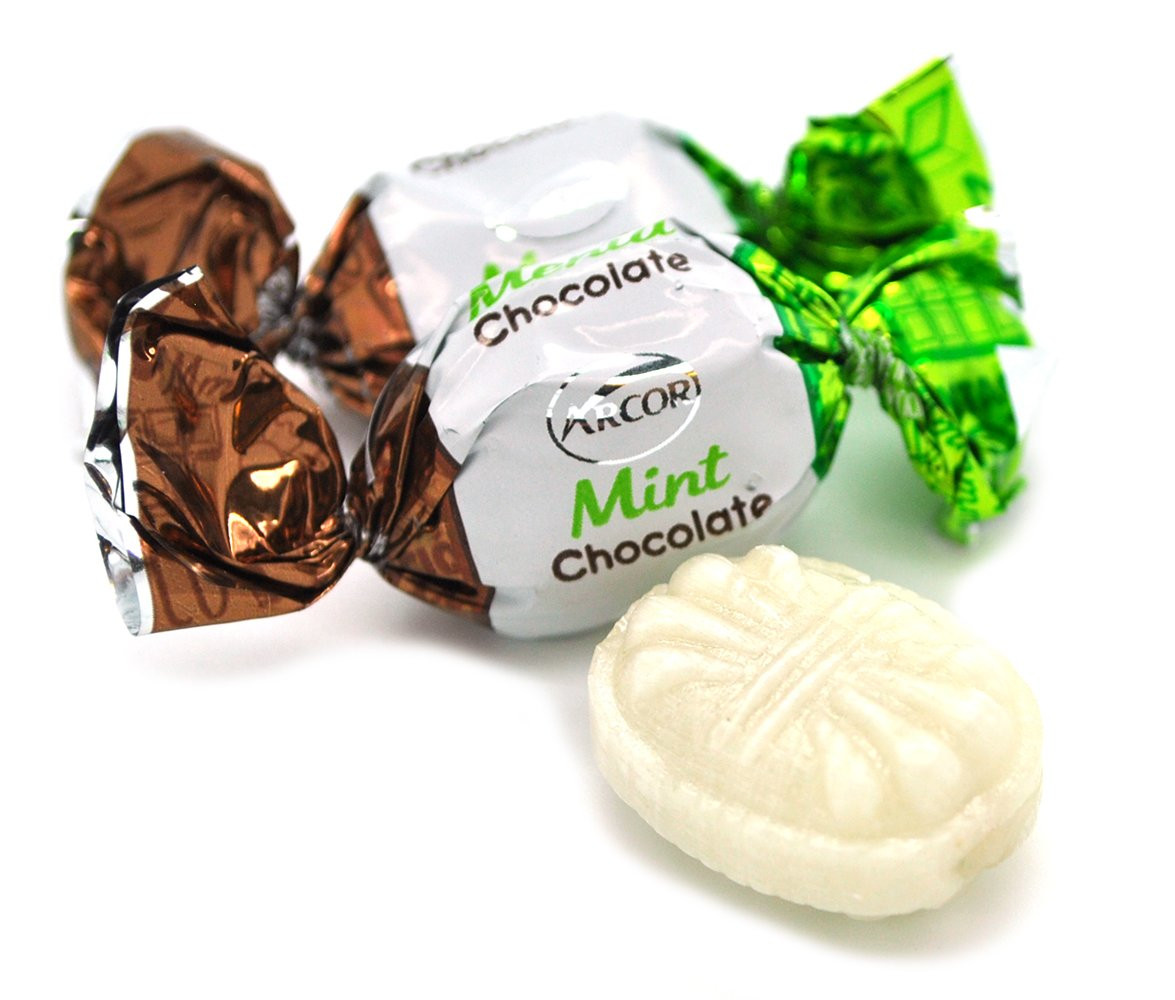 Chocolate Filled Mints Hard Candy Individually Wrapped Bulk 2 lb