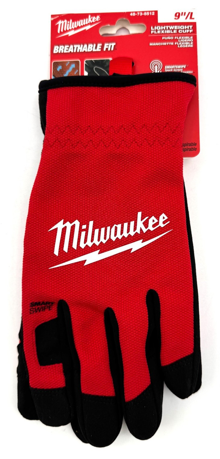 Milwaukee 48-73-8512  Flexible Cuff Breathable Gloves 9" L ~ Free Sh.