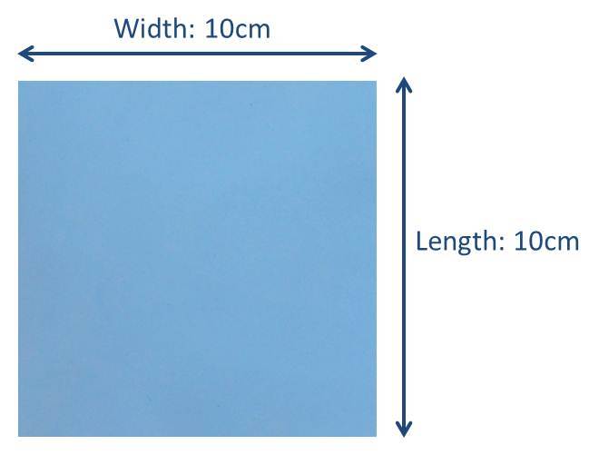 1pc Blue 100mm 100 0.5mm Silicone Thermal Pad Sheet GPU CPU Memory Chip Set Sink