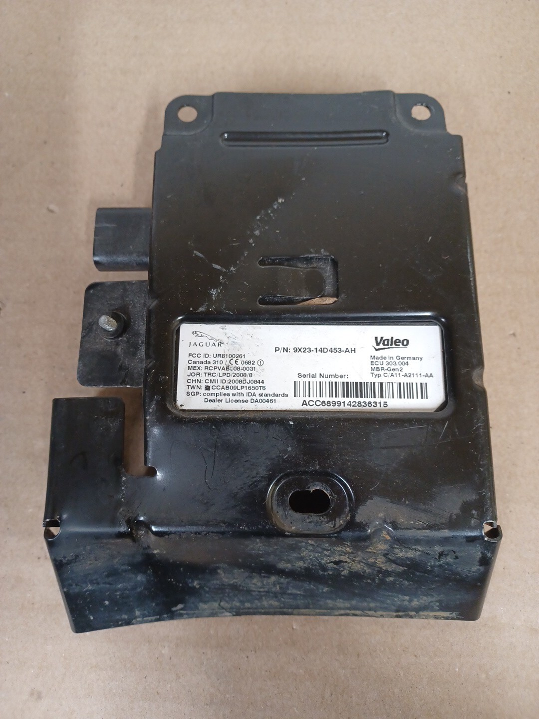 2010 - 2015 JAGUAR XF BLIND SPOT SENSOR MODULE CONTROL UNIT 9X2314D453AH (5314)