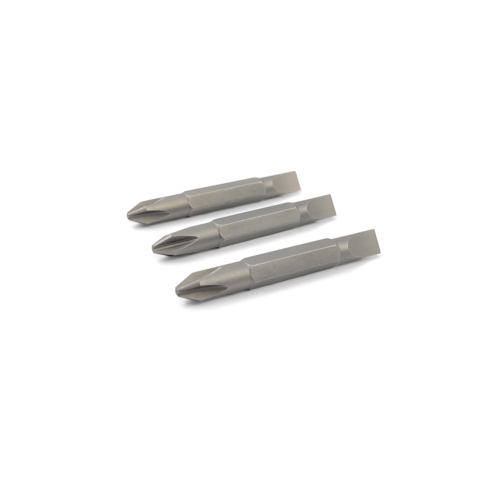 Impact Driver Bit Set for Drill - Double Ended Phillips and Slotted (3-Pack)