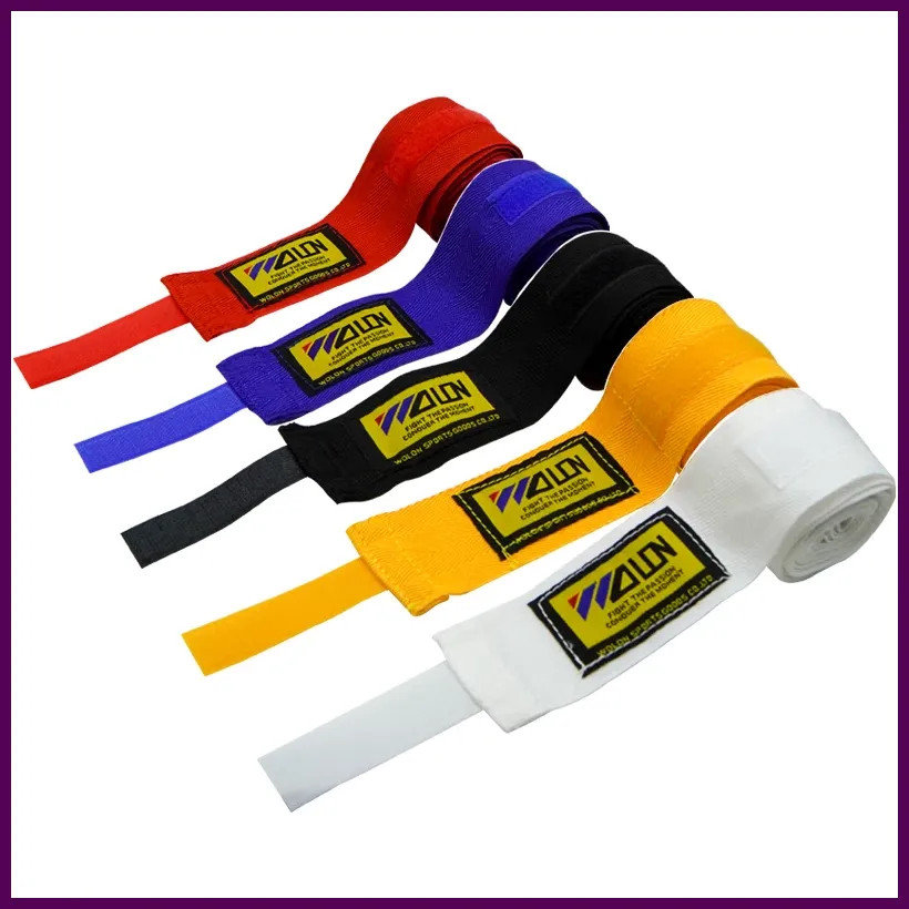 2PCS 1.5/2/3/5M Cotton Boxing Bandage Sports Strap Sanda Kick Boxing MMA Hand.