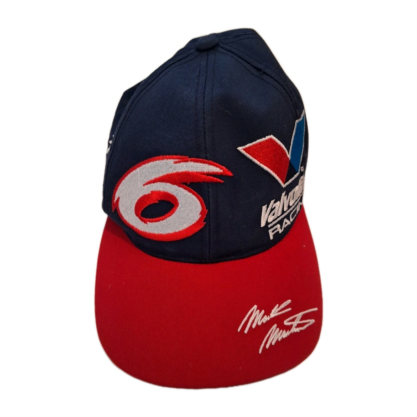 VTG NASCAR Mark Martin #6  Signed Snap Back Hat Cap Jack Roush Racing One Size