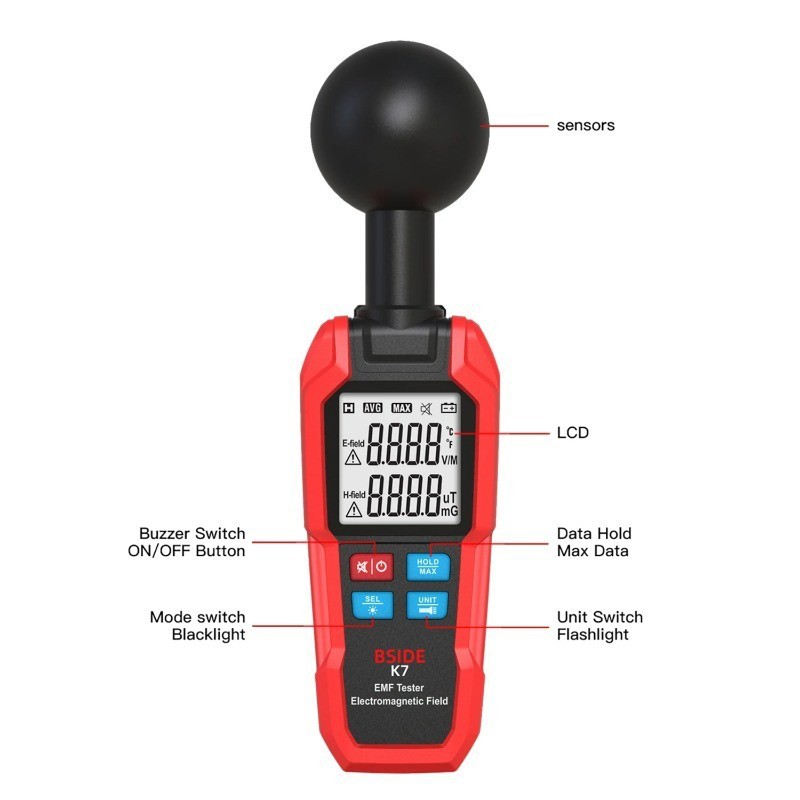 K7 Digital Electromagnetic Radiation Meter Electromagnetic Radiation Detector