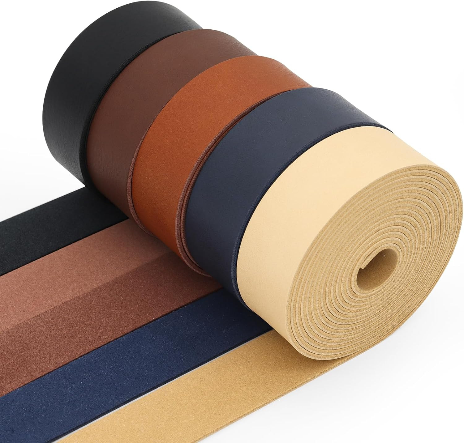 Faux Leather Strap 1 Inch Wide 90 Inches Long Leather Strip, Soft Leather for DI