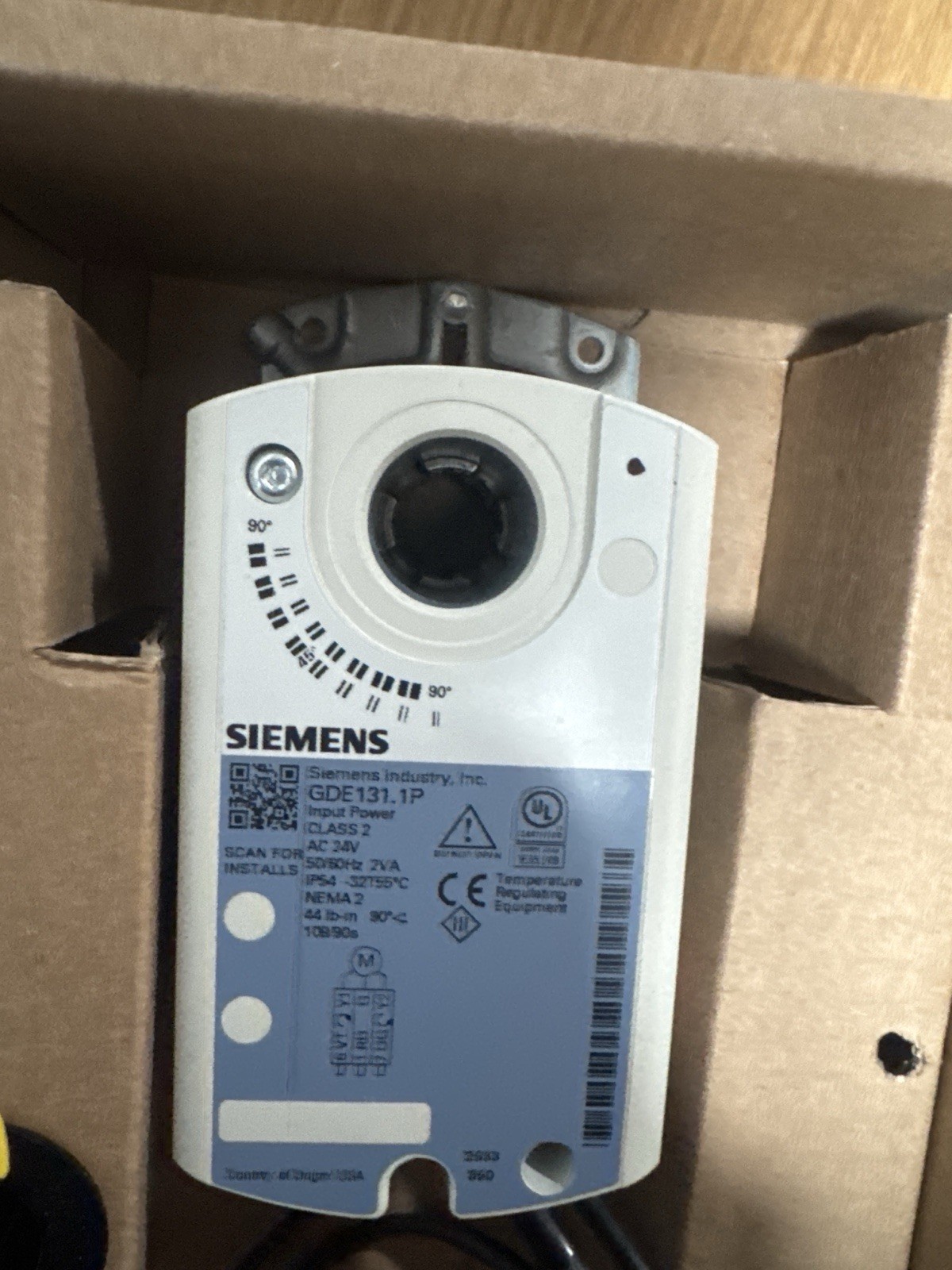 Siemens Electronic Damper Open Air Actuator (GDE131.1P)