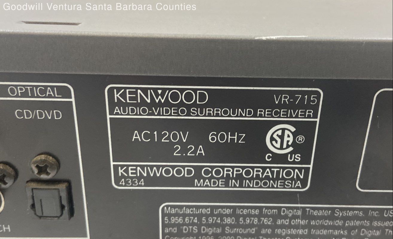 Kenwood VR-715 Audio-Video Surround Receiver