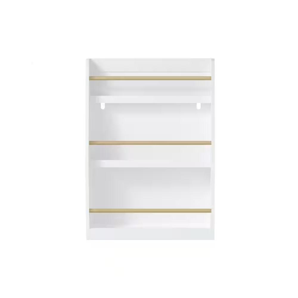 Great Value for Money White 22.83 In. X 31.88 In. MDF Freestanding 3-Tier Book a