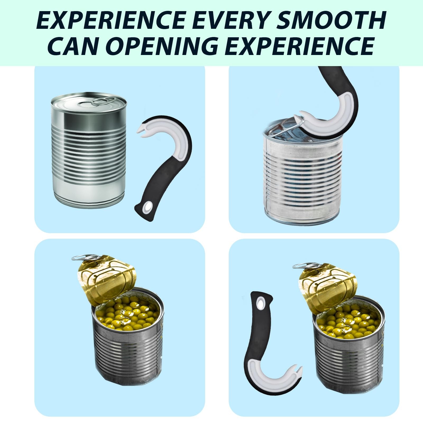 Easy Open Ring Pull Can Opener - Pop Top Tab Puller - Simple Tool for Soda Ta...