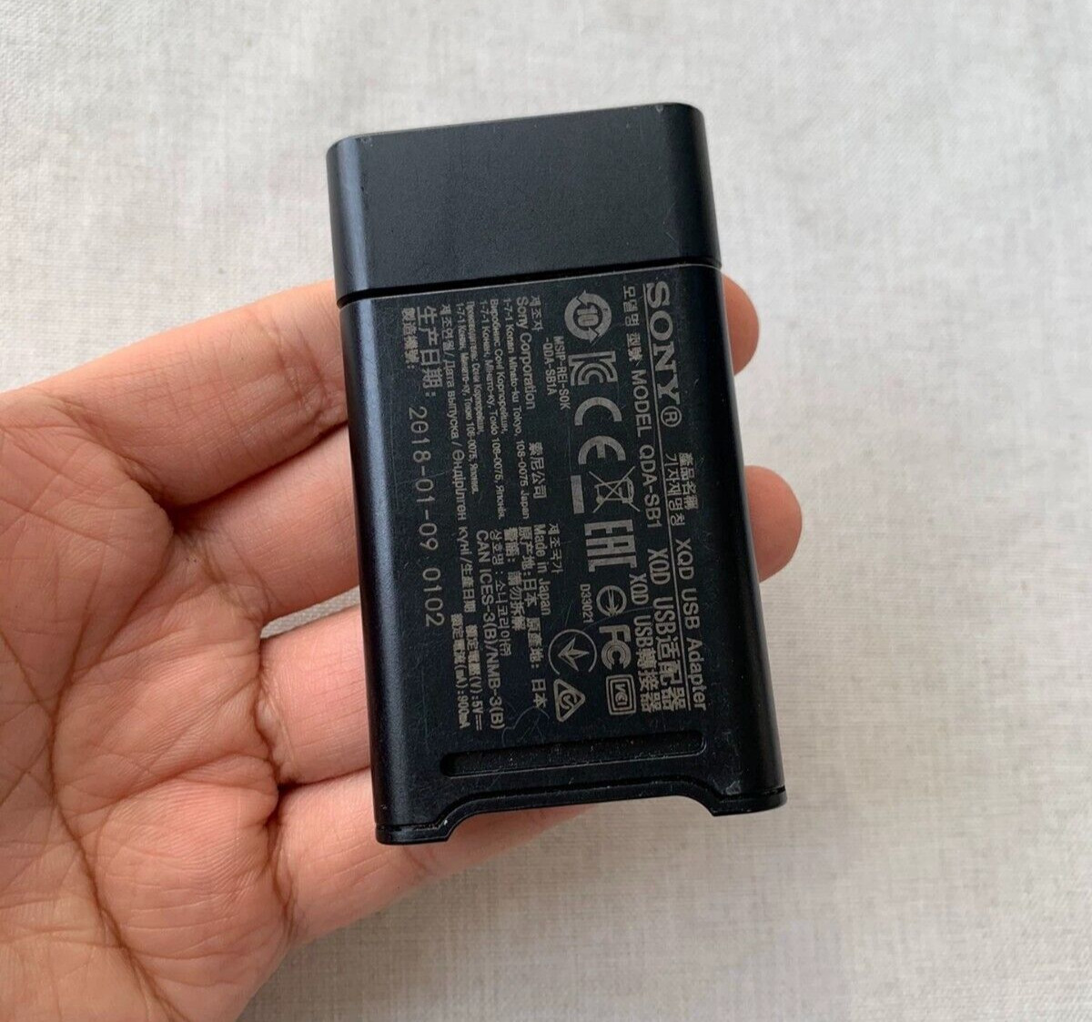Sony QDA-SB1 XQD USB Adapter For XQD Memory Card G/M Series Made in Japan