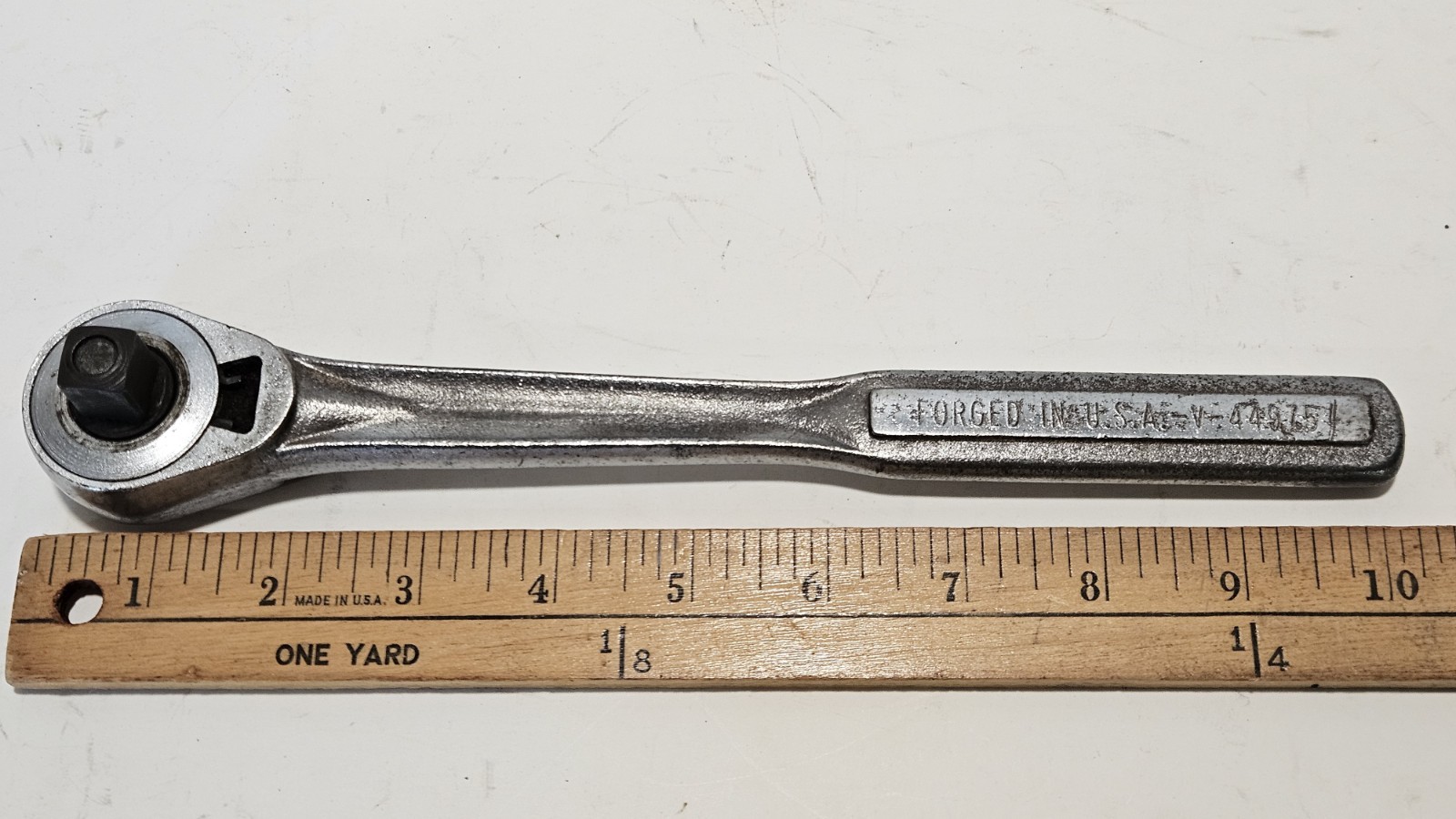 Vtg. Craftsman 1/2" Drive Ratchet V-44975 Quick Release w/ Oil Port