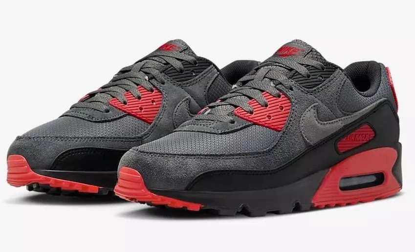 Nike Air Max 90 Sneakers Black/Red (Bred) Mens Size US 7-13 Casual Shoes New✅