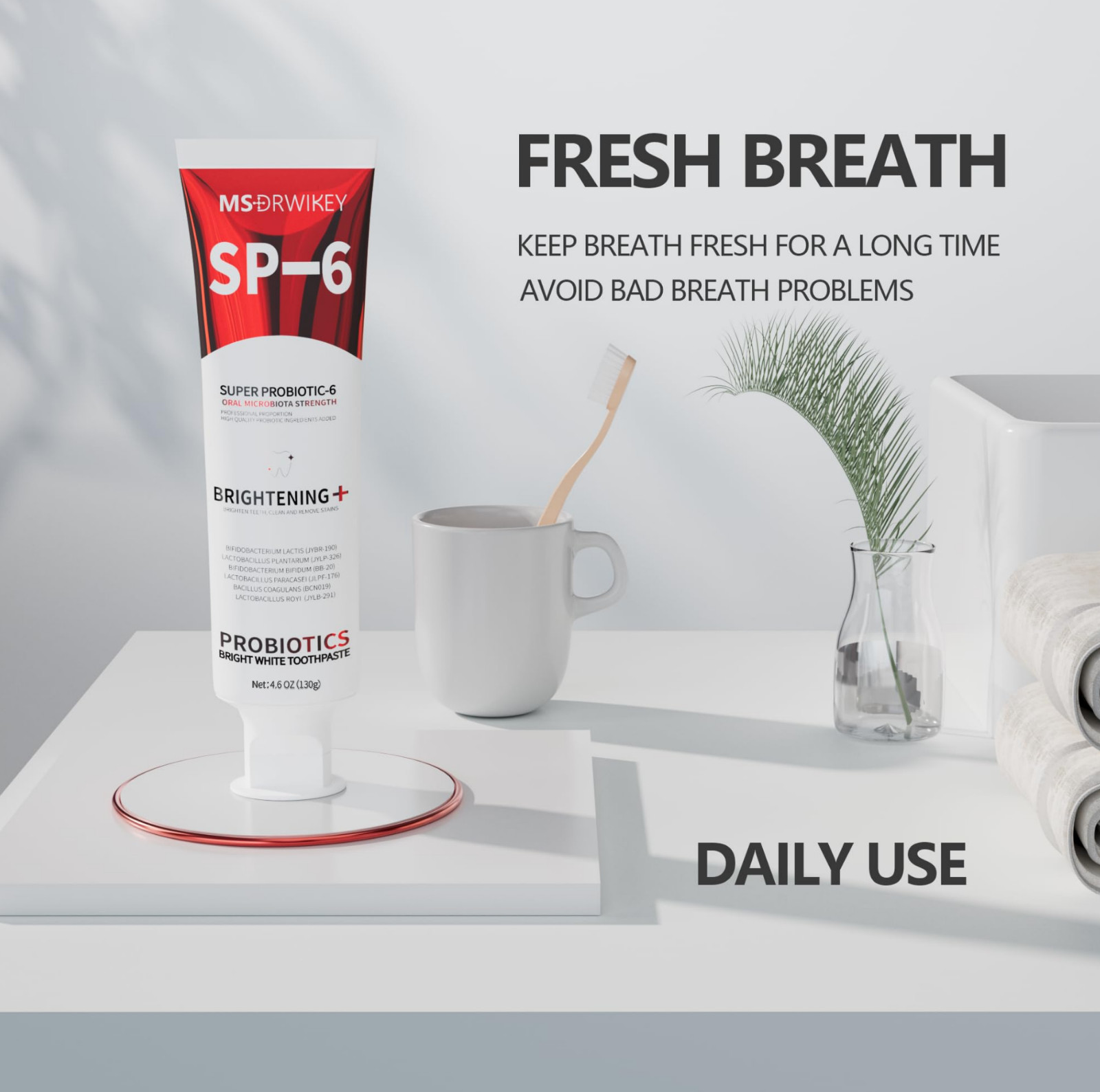 MSDRWIKEY SP-6 Whitening Toothpaste & 7-Pro Whitening Toothpaste – 2-Packs