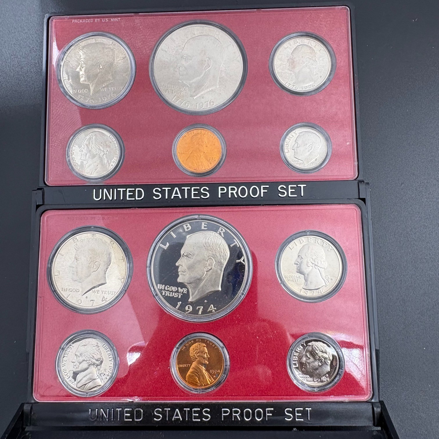 Four US Proof Sets 1974 1975 + Two 1976