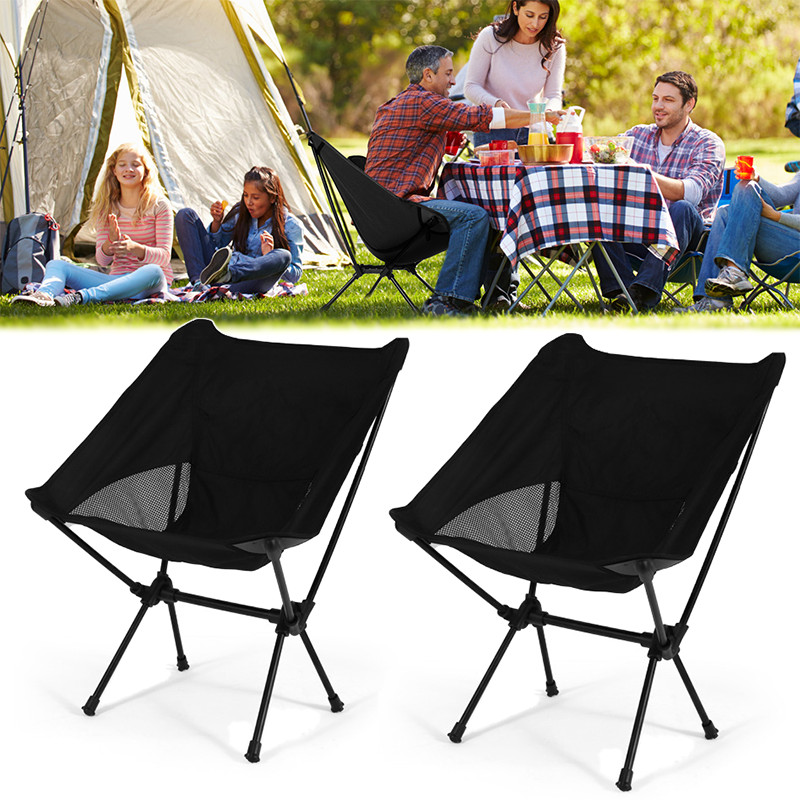 2-Pack Collapsible Camp Chairs with Carrying Bag - Outdoor, Camping & Hiking