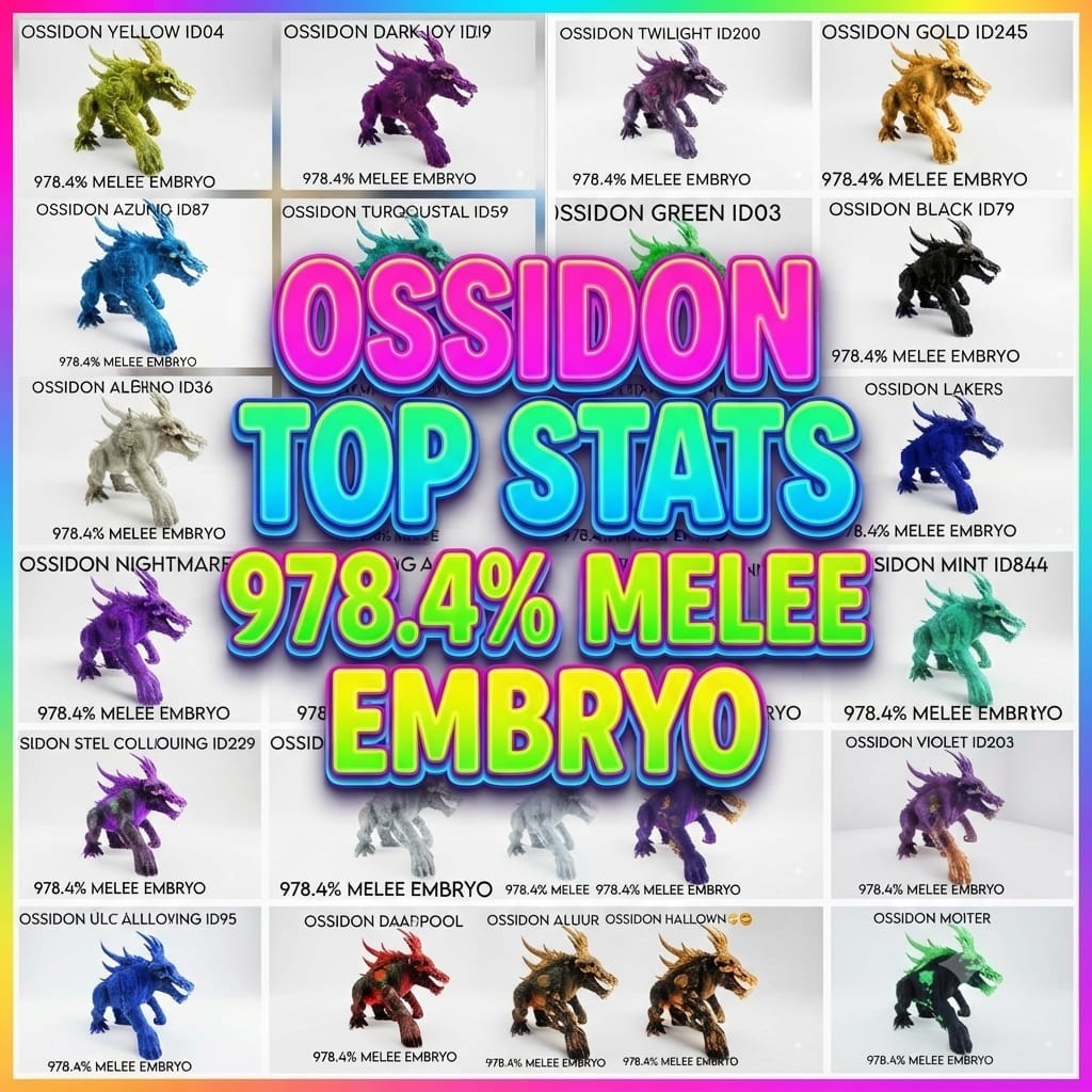 OSSIDON Top Stats Embryo Pair  Ark Survival Ascended PVE Official Crossplay