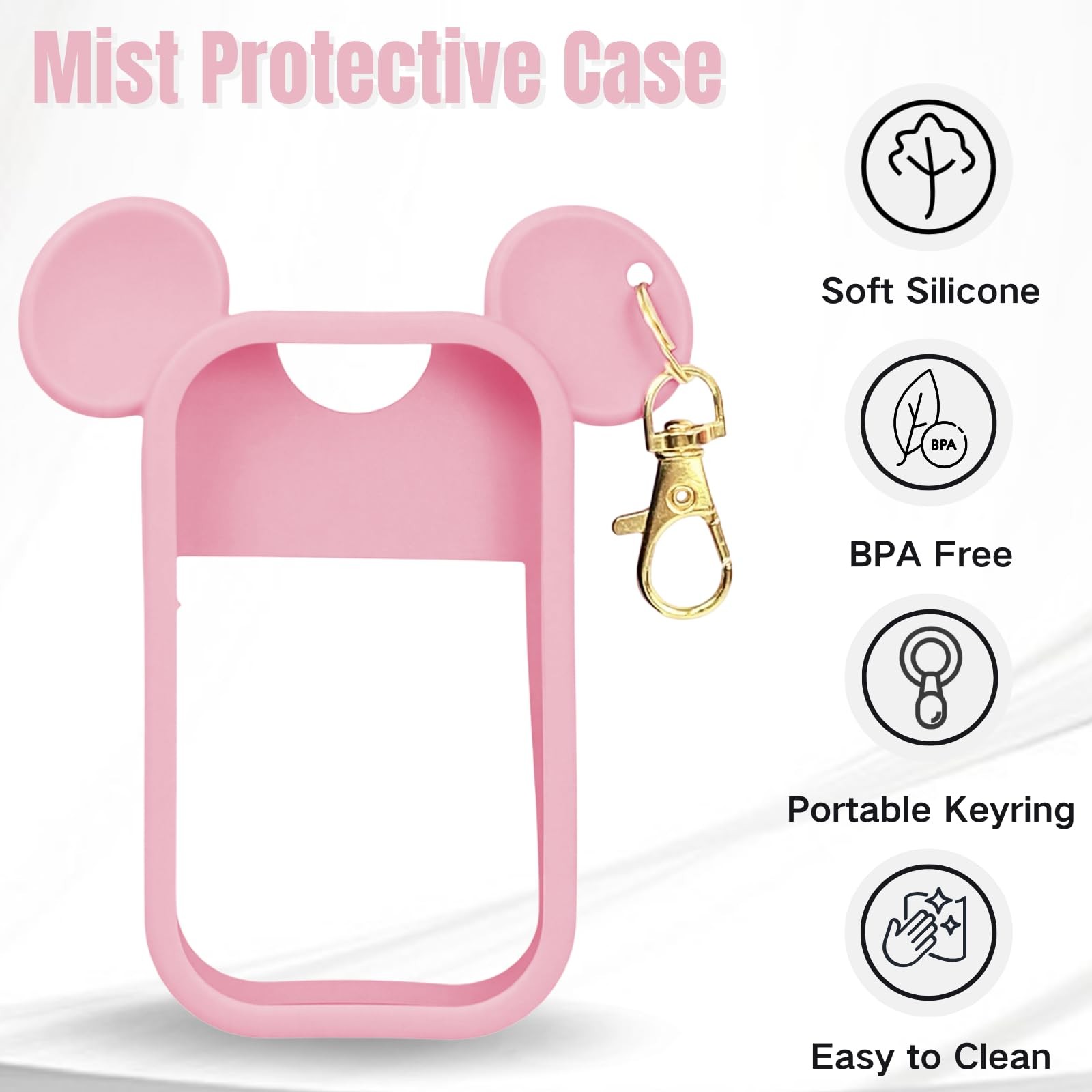 Mouse Design Silicone Case Compatible withHand Sanitizer Spray 1