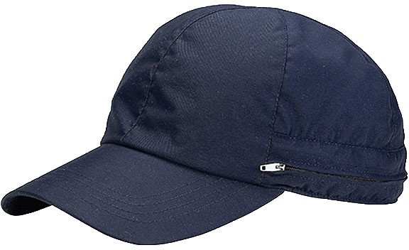 Juniper Hideout Microfiber Cap with Flap - Water-Resistant Navy Baseball Hat