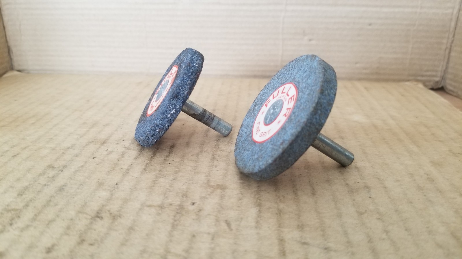 2pc Fuller Japan Grinding Wheel Drill attachment sharpening stone , VGC