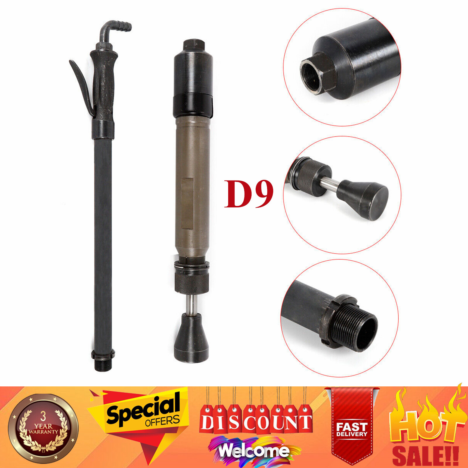 D9 Pneumatic Tamping Machine Air Earth Sand Tamper Rammer Hammer Sander