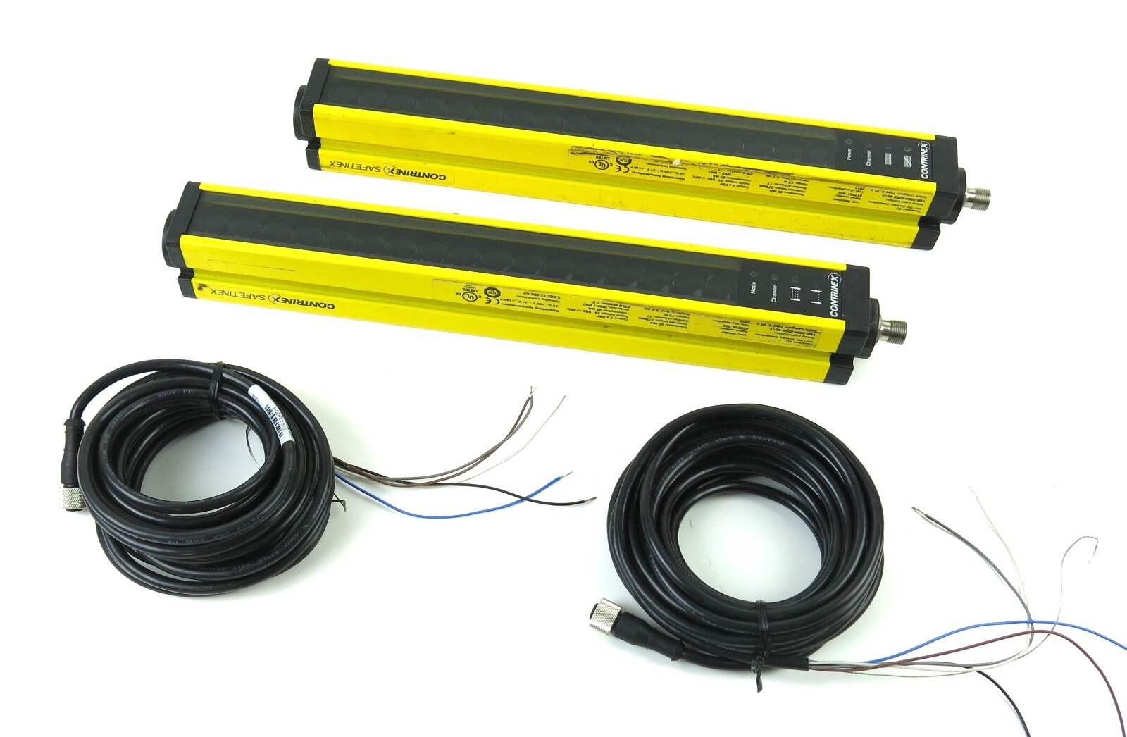 Contrinex Safetinex Safety Light Curtain YBB-30R4-0250-G012 Set of 2 + Cables