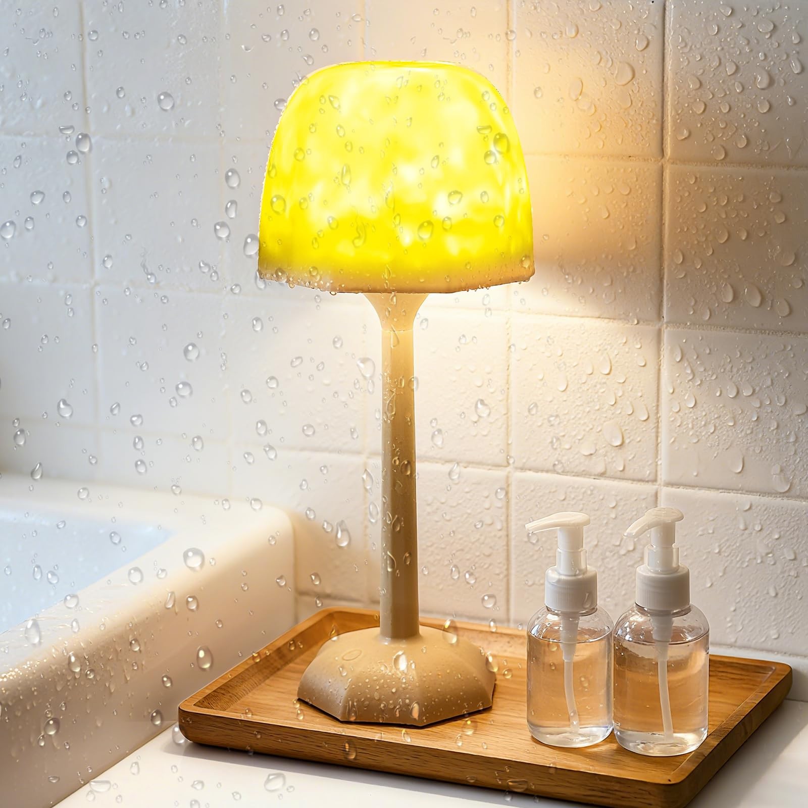 SpaLike Shower Lamp Waterproof Rechargeable 16Color Ocean Wave Touch